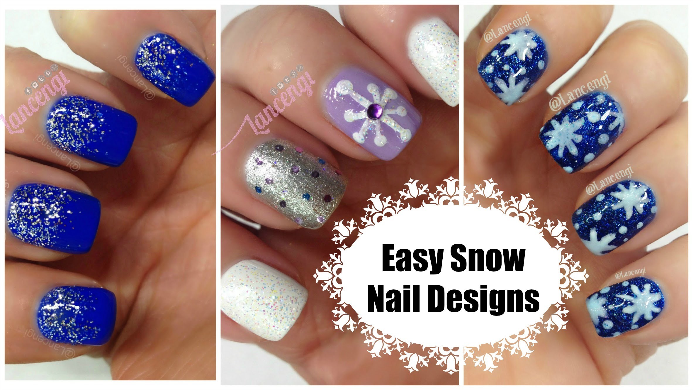2. "Holiday Snowflake Nail Art Design" - wide 6