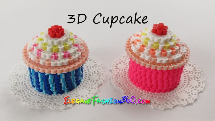 DIY Perler.Hama Beads Cupcake 3D - How to Tutorial by Elegant Fashion 360