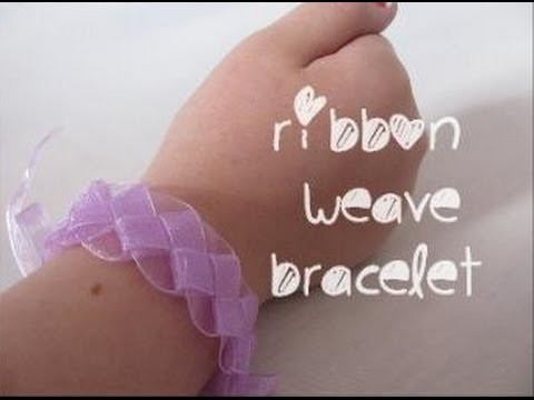 DIY ribbon weave bracelet