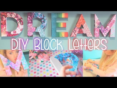 DIY Spring Wall Art: Block Letters [ Out Of Cereal Boxes ] ♥ Easy, Recycled DIY Room Decor