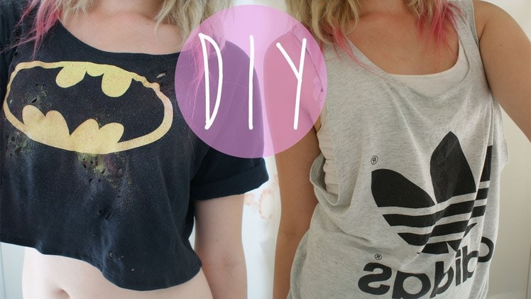 DIY Tank Top and Crop Top from Old T-shirts