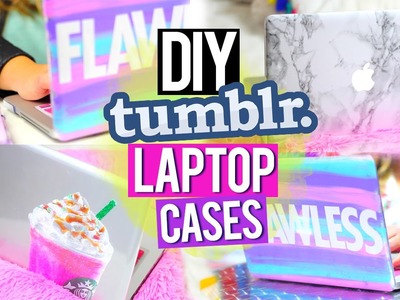 DIY TUMBLR LAPTOP CASES ♥ Marble, Starbucks & More!