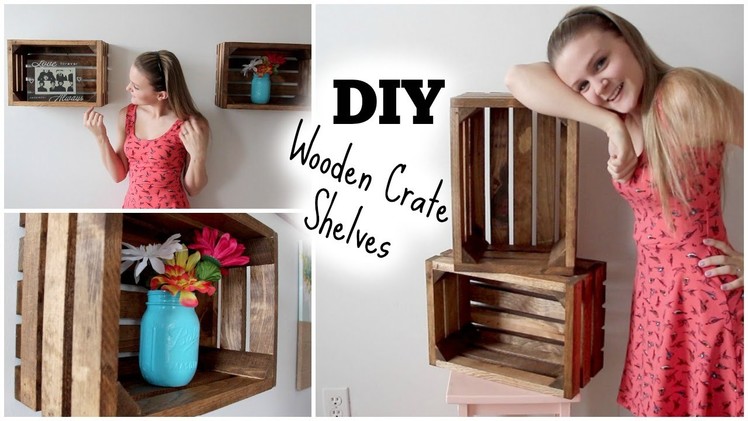 DIY Wooden Crate Shelves: Apartment Decor ❀