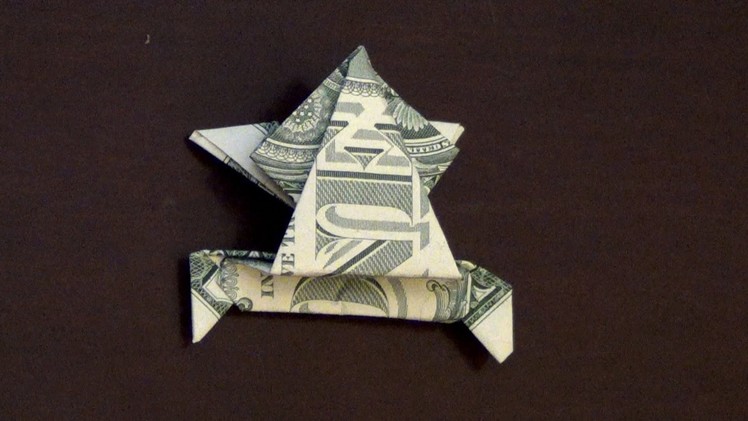 Dollar Origami Jumping Frog How to make a Dollar Frog