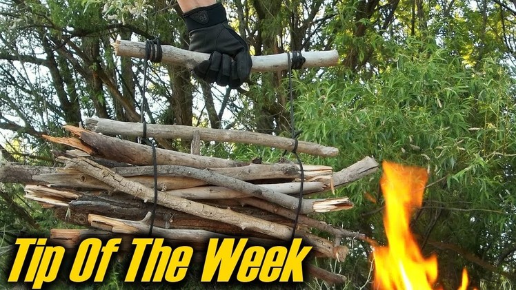 Easy DIY Paracord Firewood Carrier - "Tip Of The Week" (E39)