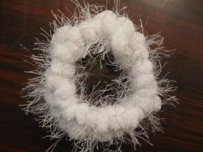 How to Crochet a Pom Pom Scrunchie - pompom yarn