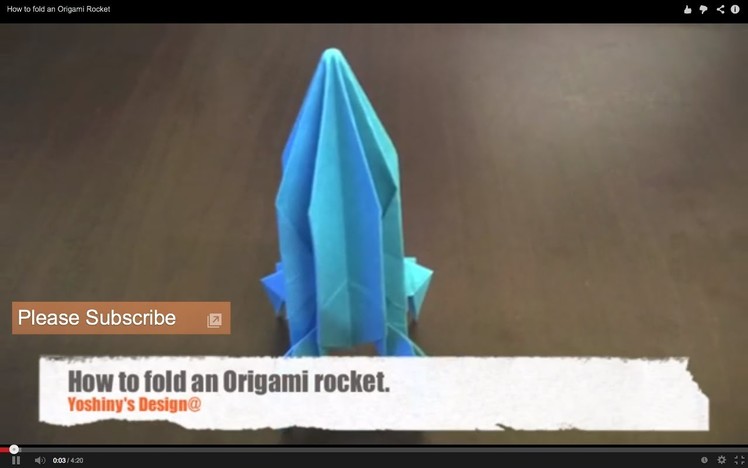 How to fold an Origami Rocket