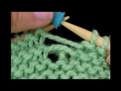 How to knit - How to pick up and fix a dropped stitch (a hole) in garter stitch [knitting tutorial]