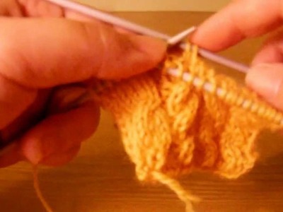 How to knit right leaning cable using a cable needle