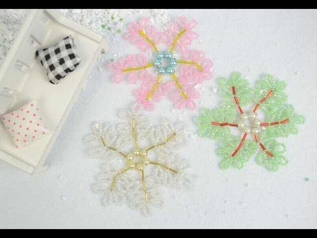 How to Make Beaded Snowflake Christmas Ornament