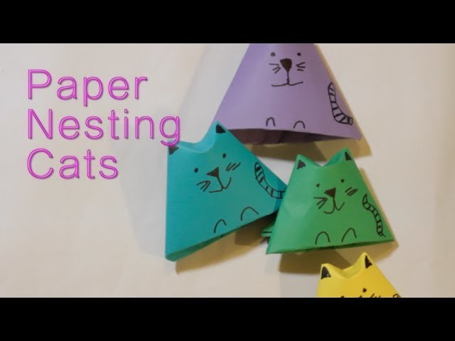 How to Make Origami Nesting Cats - Spring Craft COLLAB
