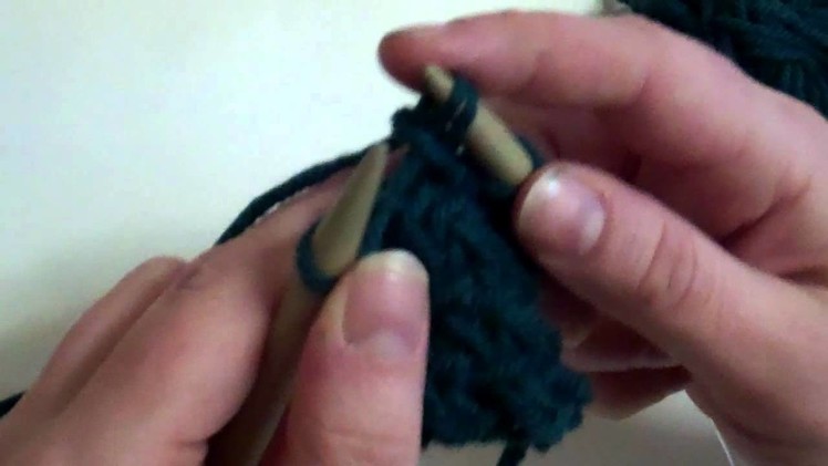 Knitting Tutorial - Continental Style Knitting - Herringbone Stitch