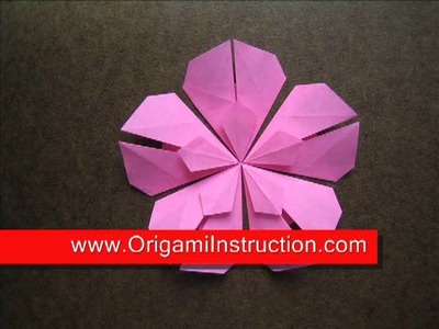 Paper Folding Origami Five Petals Flower