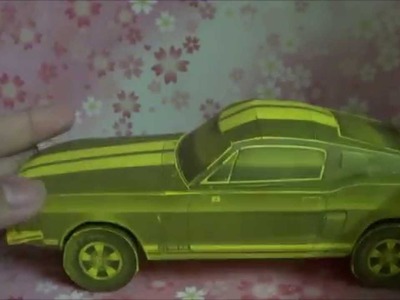 Papercraft 1968 Ford Mustang Shelby Cobra GT500 KR Finish