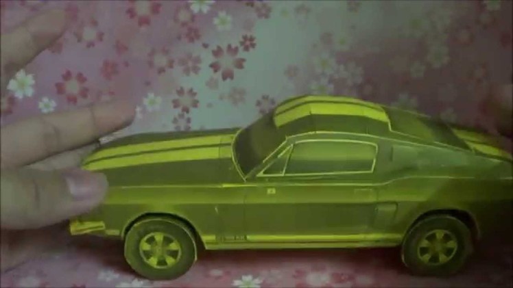 Papercraft 1968 Ford Mustang Shelby Cobra GT500 KR Finish