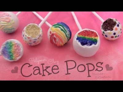 Rainbow Cake Pops - Polymer Clay How To - SoCraftastic