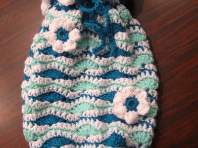 Wavy Stitch Draw Bag - Left Handed Crochet Tutorial