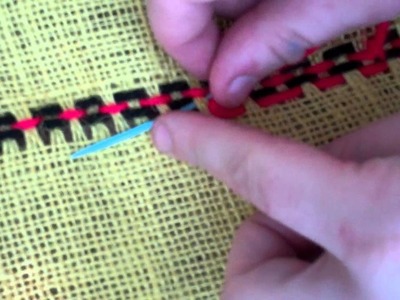 Burlap Weaving # 5: Add Beading to the Weaving
