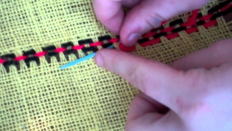 Burlap Weaving # 5: Add Beading to the Weaving