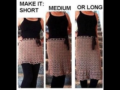 CROCHET A SKIRT, any size, toddler to adult, short, medium or long.