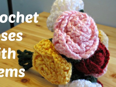 Crochet Roses With Stems