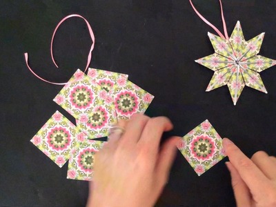 (Daily December Day 1) DIY Paper Star Ornament - Teabag Folding