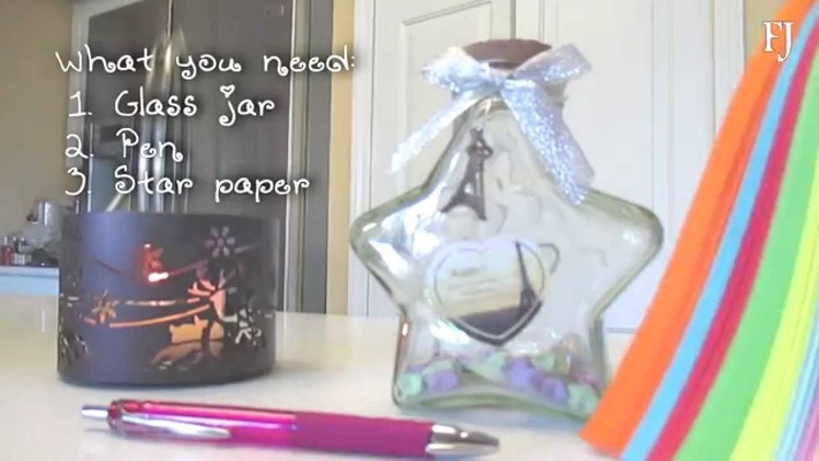 DiY Gifts: Paper Star Jar!