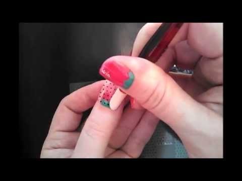 DIY Strawberry Nail Art Tutorial Using Jamberry Nails!