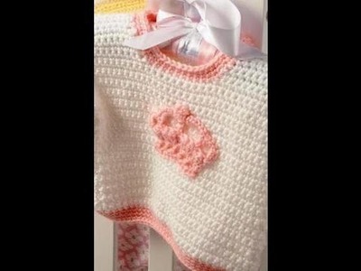 Easy to #Crochet Little princess sweater. video one