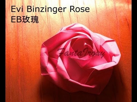 Evi Binzinger Rose Origami Instruction step by step