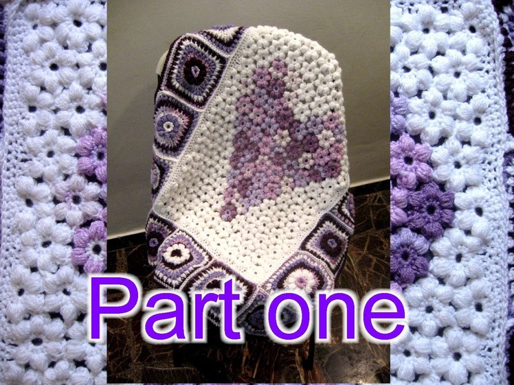 Flower & Granny Baby Blanket Part 1 - Crochet Tutorial