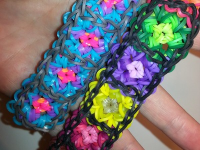 Granny Square Bracelet Tutorial by feelinspiffy (Rainbow Loom)