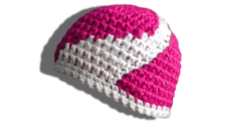 How to crochet a swirl hat for lefties - © Woolpedia