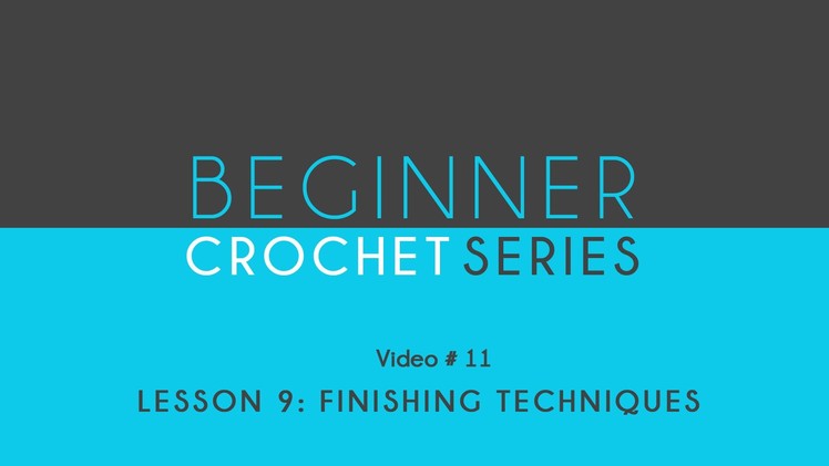 How to Crochet: Beginner Crochet Series Lesson 9 Finishing Techniques