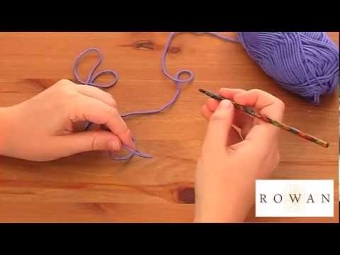 How to Crochet: holding your yarn and hook, with Rowan Yarns