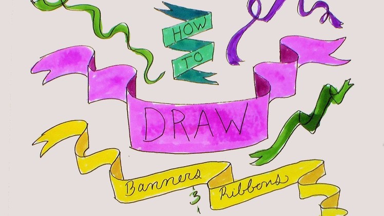 How To Draw Banners and Ribbons