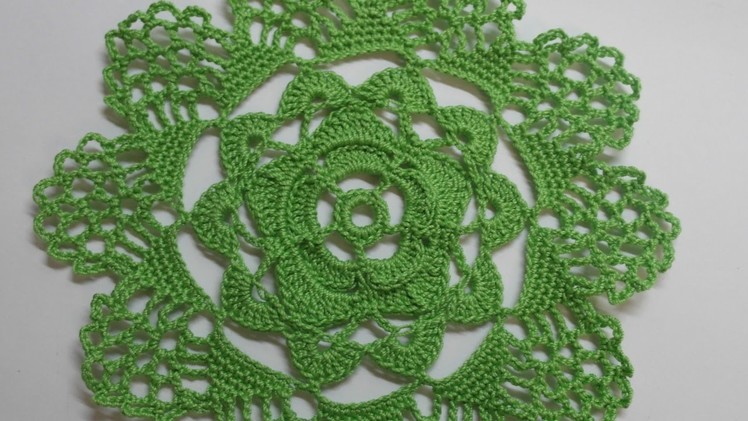 How To Make A Crocheted Green Flower Doily - DIY Crafts Tutorial - Guidecentral