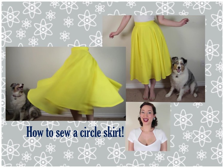 How to sew a circle skirt The Rachel Dixon retro tutorial DIY 40's 50's vintage pinup