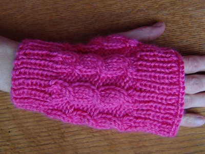 Knit Cabled Fingerless Gloves