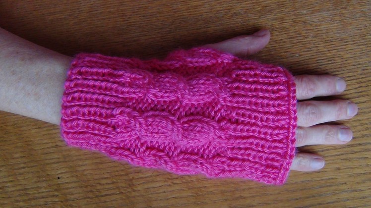 Knit Cabled Fingerless Gloves