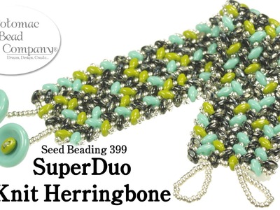 Make a SuperDuo Knit Herringbone Bracelet