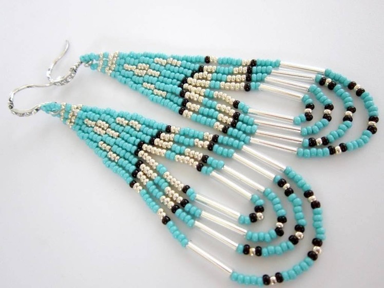 Native American Southwestern Style Beaded Earrings