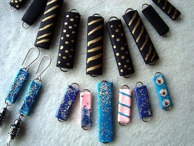 PAPER BEADS from paper clips, how to diy jewelry making, recycling
