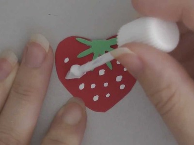 Punch Art Strawberry! Very Easy Craft Idea! Good Project for Stampin Up Punches
