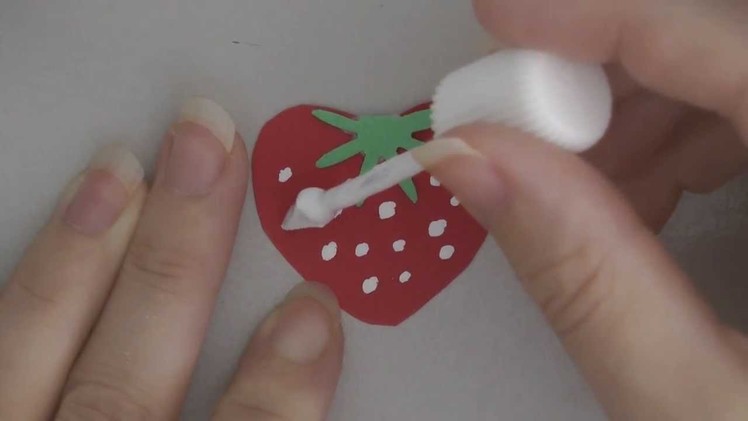 Punch Art Strawberry! Very Easy Craft Idea! Good Project for Stampin Up Punches