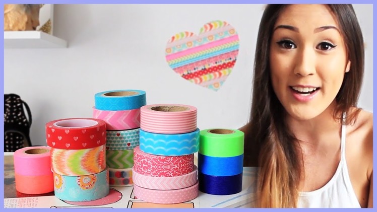 Room Decor DIY with Washi Tape - Makeup Brush Holder, Wall Decor, and Tea Lights from LaurDIY