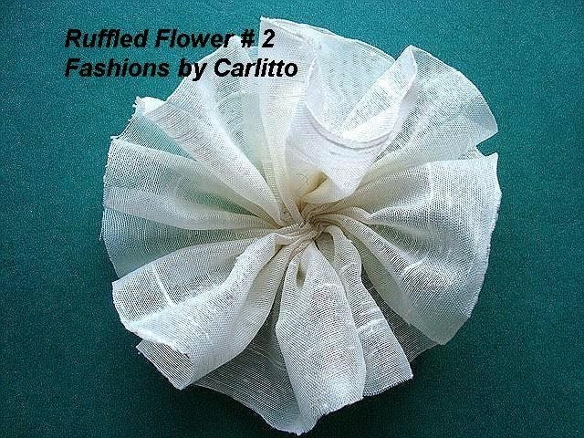 SILKY FABRIC RUFFLED FLOWER #2 by carlitto, how to, diy