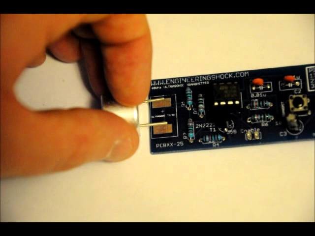 Ultrasonic Transmitter DIY Electronics Kit Assembly and Demonstration