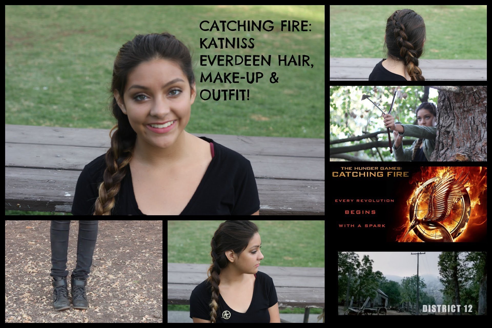 Cheap Halloween Costume Diy Katniss Everdeen Hair Make Up And Outfit The Hunger Games