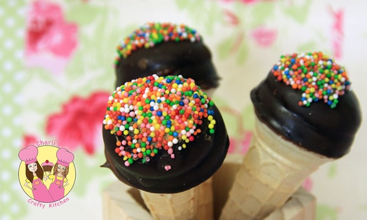 Choc Ice-Cream Cake Pops - very easy cheat version for kids - Charli & Ashlee